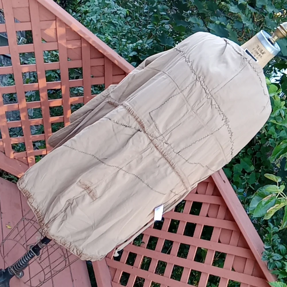 NEW size Small Faith Connexion patch tailcoat parka Los Angeles TAN color